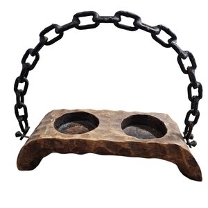 Vintage Aliso Wood Spain Cruet Set Holder Only